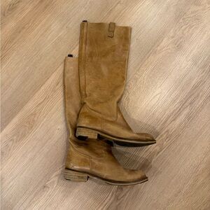 Aldo Wonser Leather Knee-high Riding Boot Womens US 8 EU 38.5 Camel Rare